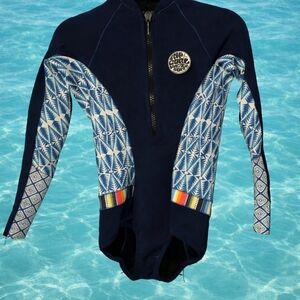 Rip Curl Navy and Blue Patterned Women's Swimsuit